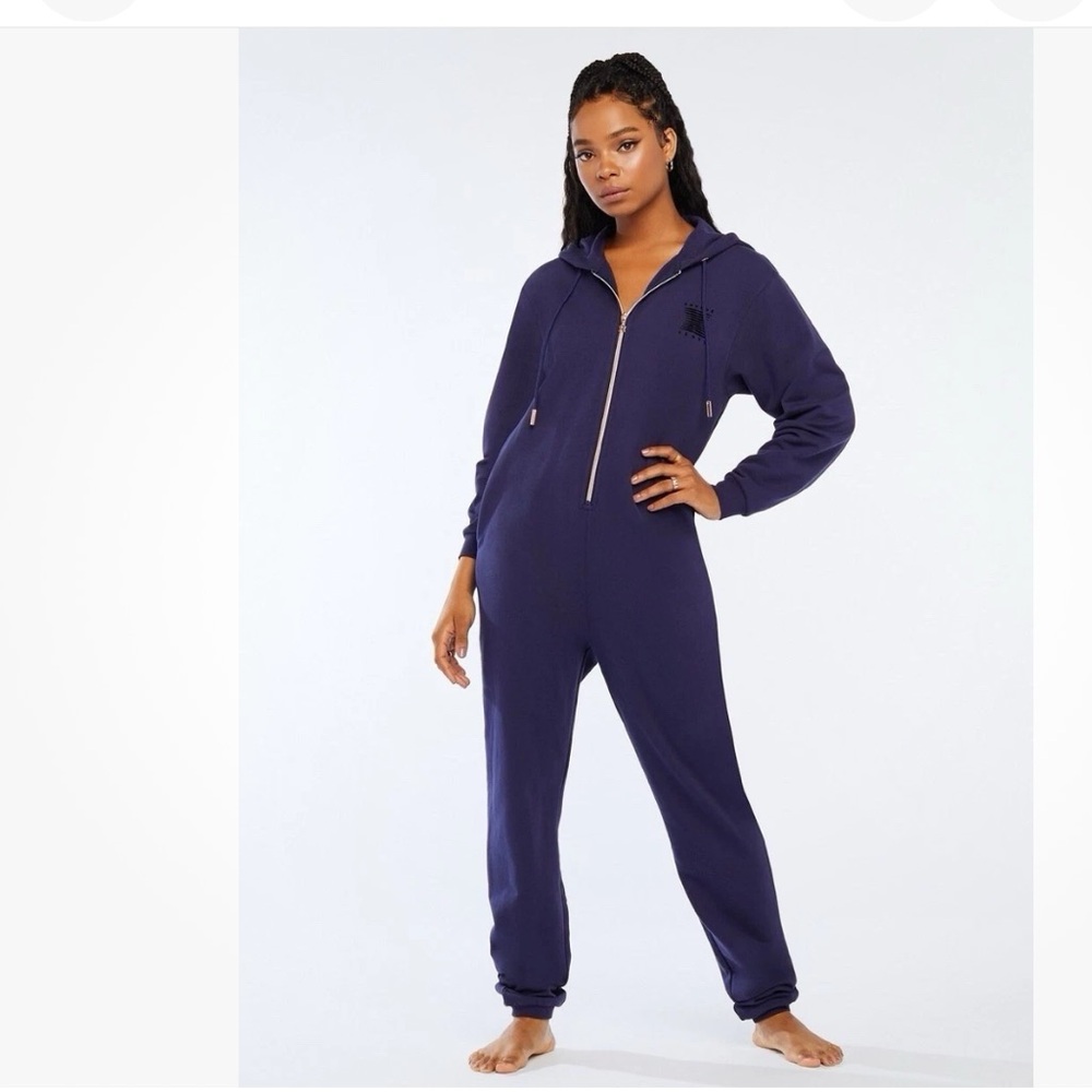 Savage X Fenty navy Blue Hooded Jumpsuit W Sz 1X , M Sz L , unisex NWT